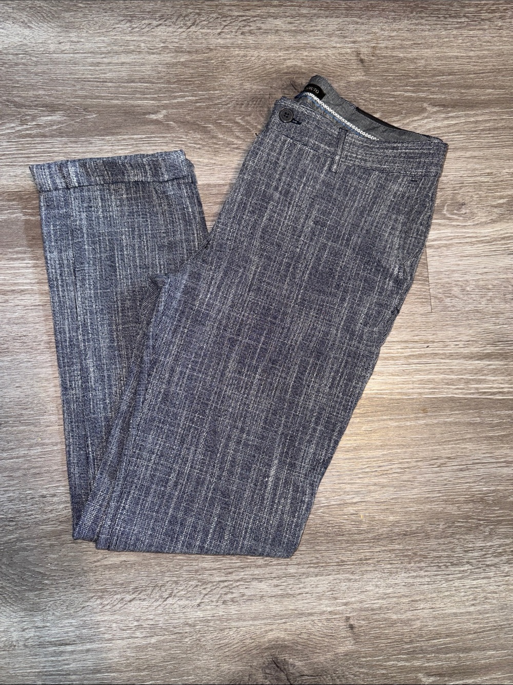 Vince Camuto Men's Gray Textured Dress Pants